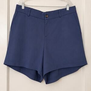 Torrid Blue Lyocell Linen Blend Pull-On Shorts Size 16 Relaxed Summer